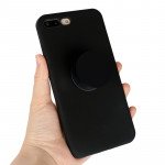 Wholesale iPhone 8 / 7 Pop Up Grip Stand Hybrid Case (Black)